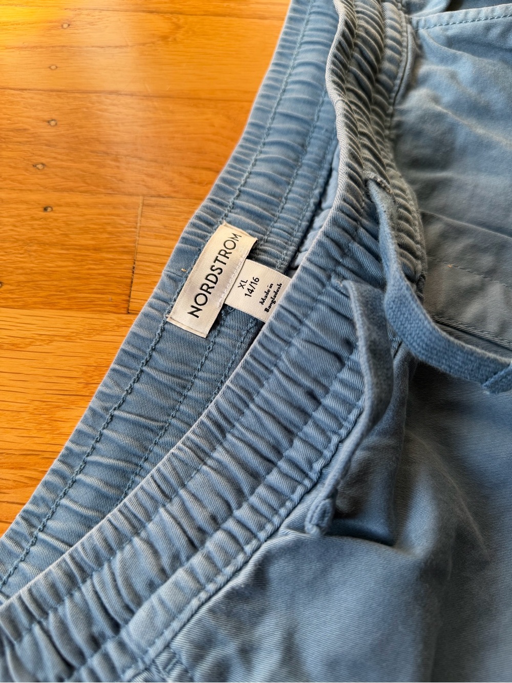 Nordstrom Dusty Blue Elastic Drawstring Shorts